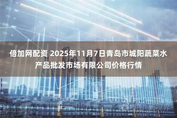 倍加网配资 2025年11月7日青岛市城阳蔬菜水产品批发市场有限公司价格行情